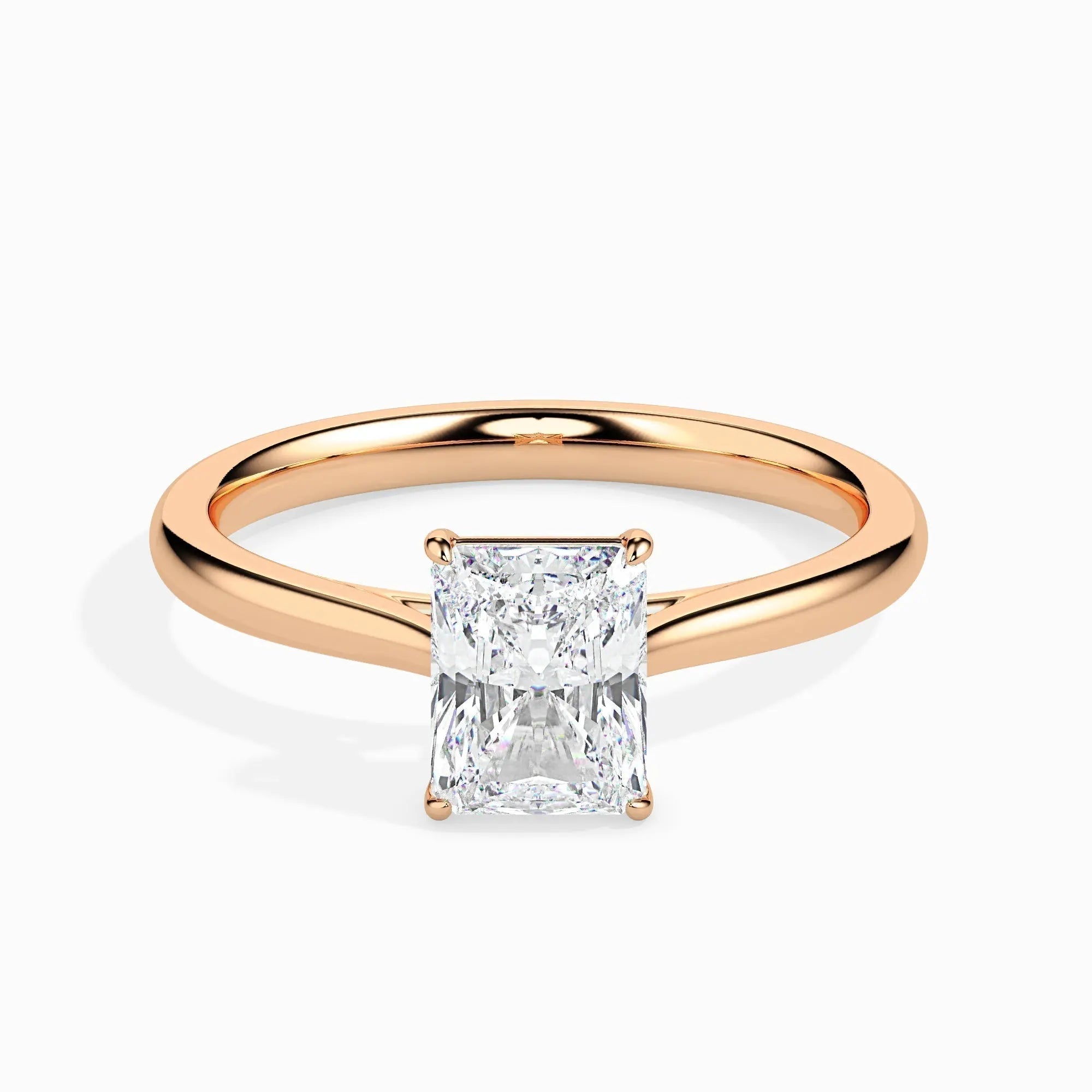 1.0 ct Radiant Cut D- VVS Lab Grown Diamond Solitaire Engagement Ring
