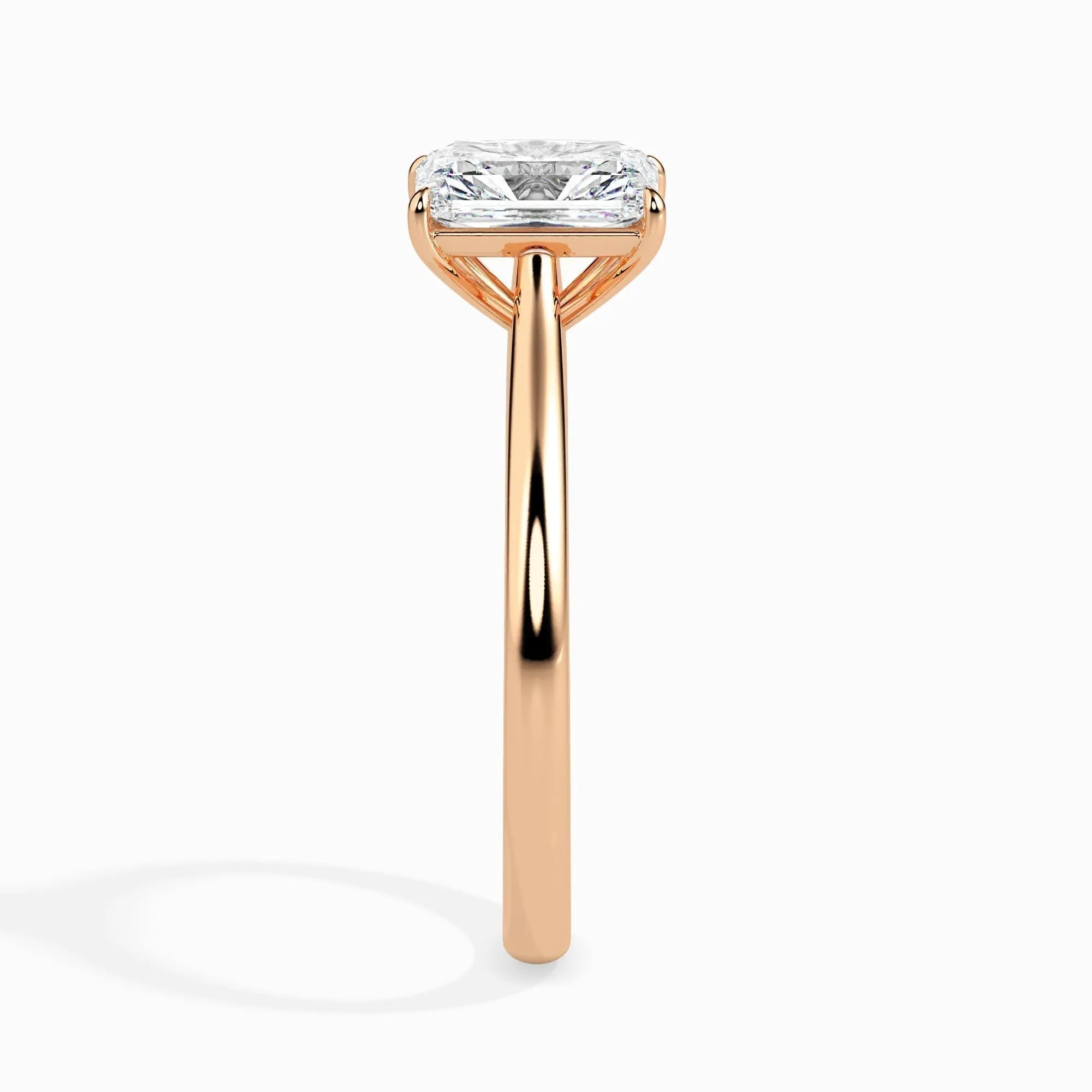 1.0 ct Radiant Cut D- VVS Lab Grown Diamond Solitaire Engagement Ring