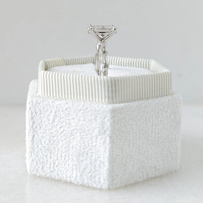 2.0 ct Oval D- VVS Lab Grown Diamond Petite Pave Engagement Ring