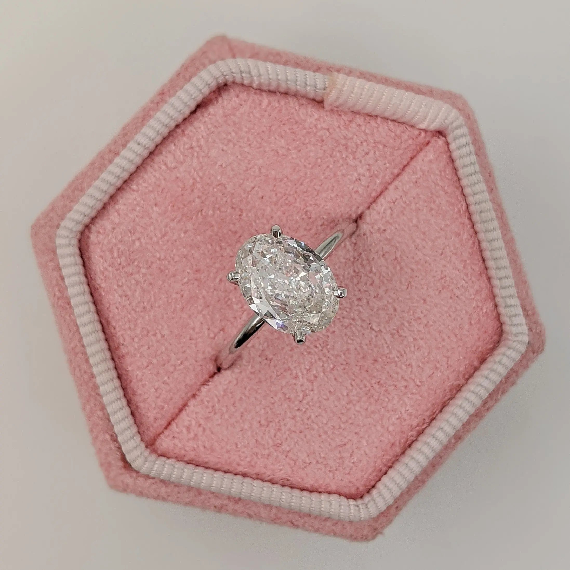2.0 ct Oval D- VVS Lab Grown Diamond Solitaire Engagement Ring