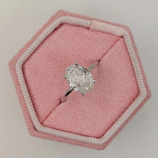 2.0 ct Oval D- VVS Lab Grown Diamond Solitaire Engagement Ring
