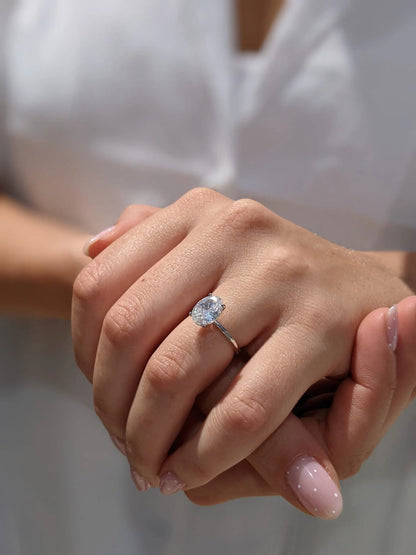 2.0 ct Oval D- VVS Lab Grown Diamond Solitaire Engagement Ring