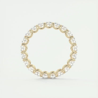 3.0mm Round EF- VVS Lab Grown Diamond Full Eternity Wedding Band
