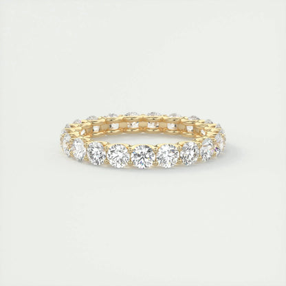 3.0mm Round EF- VVS Lab Grown Diamond Full Eternity Wedding Band