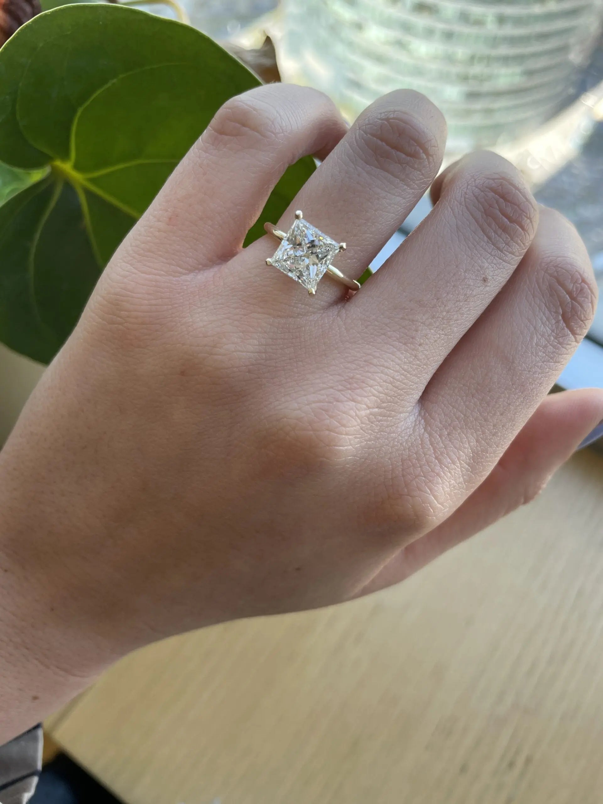 2.50 ct Princess D-VVS Lab Grown Diamond Solitaire Engagement Ring