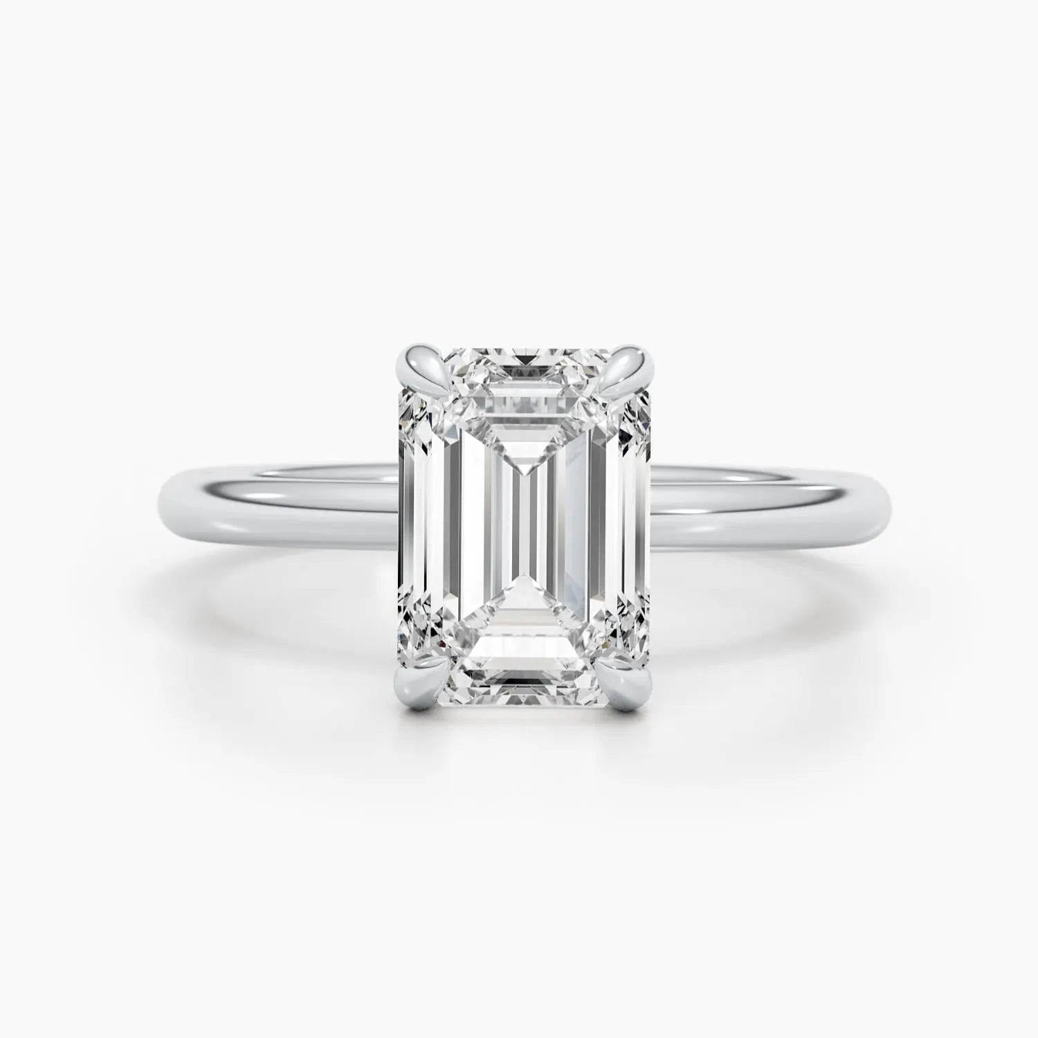 2.50 ct Emerald D-VVS Solitaire Lab Grown Diamond Engagement Ring