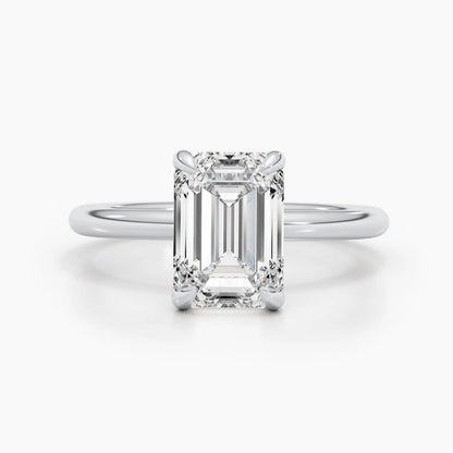 2.50 ct Emerald D-VVS Solitaire Lab Grown Diamond Engagement Ring
