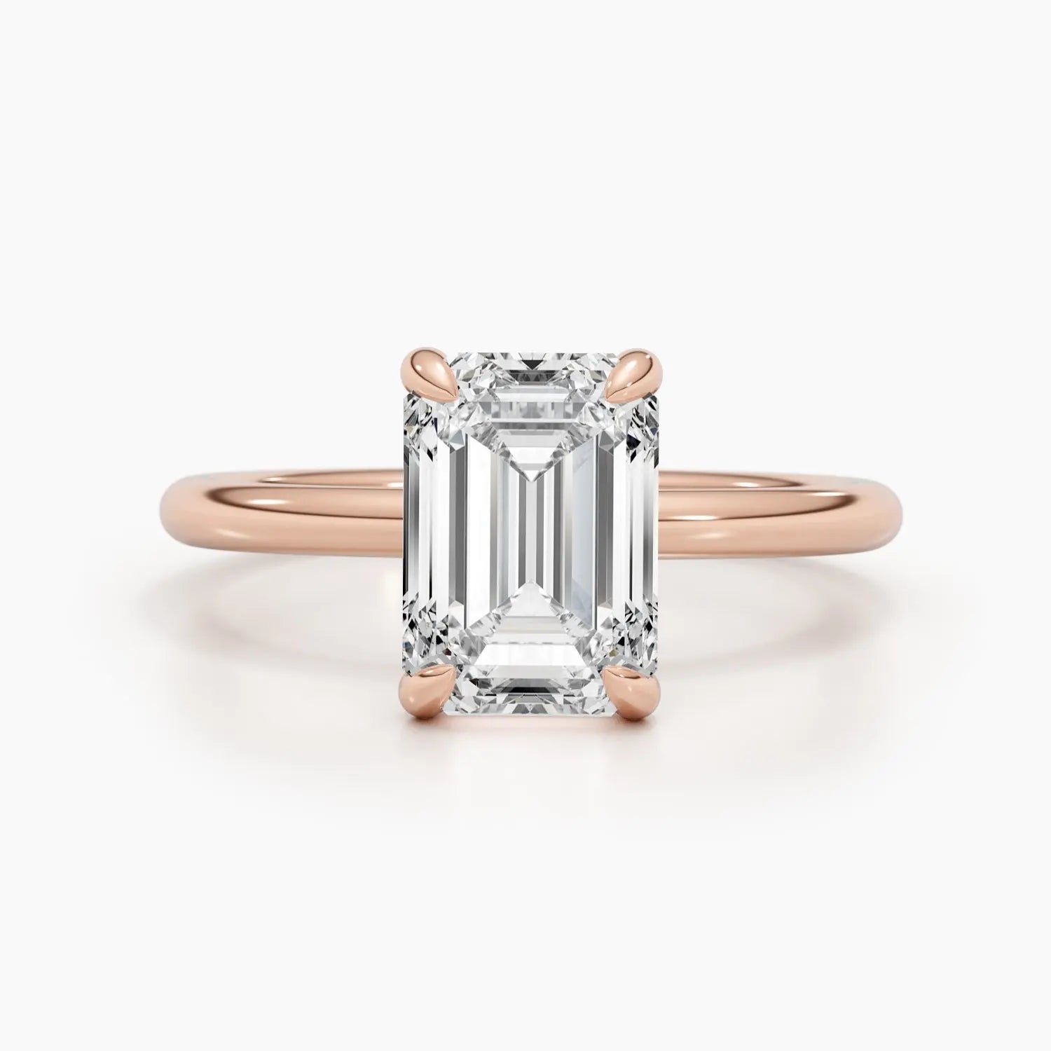 2.50 ct Emerald D-VVS Solitaire Lab Grown Diamond Engagement Ring