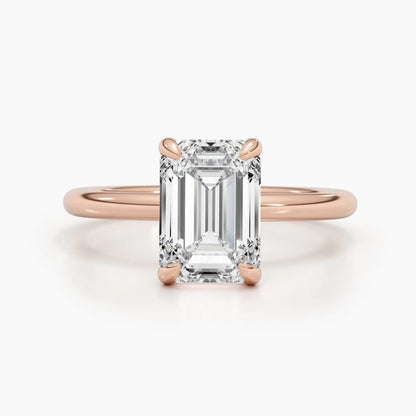 2.50 ct Emerald D-VVS Solitaire Lab Grown Diamond Engagement Ring