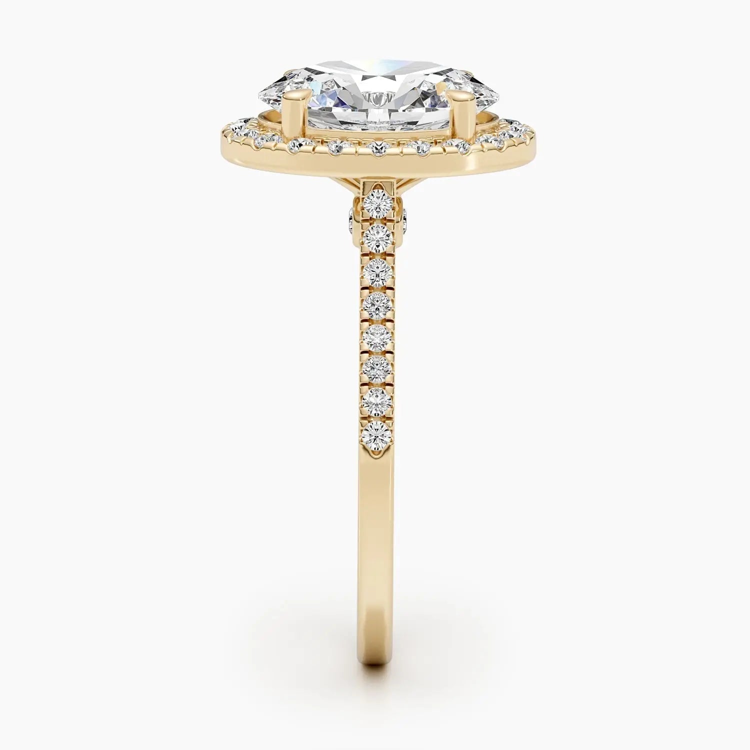 2.50 ct Oval D-VVS Halo Lab Grown Diamond Engagement Ring