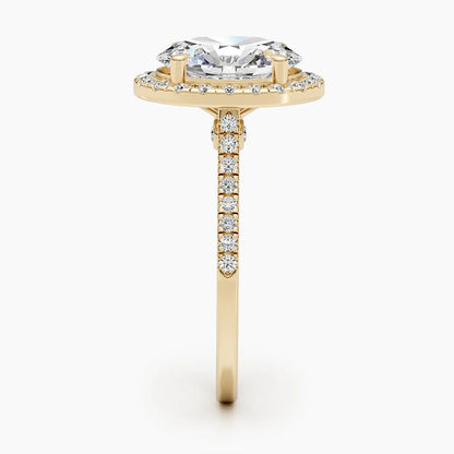 2.50 ct Oval D-VVS Halo Lab Grown Diamond Engagement Ring
