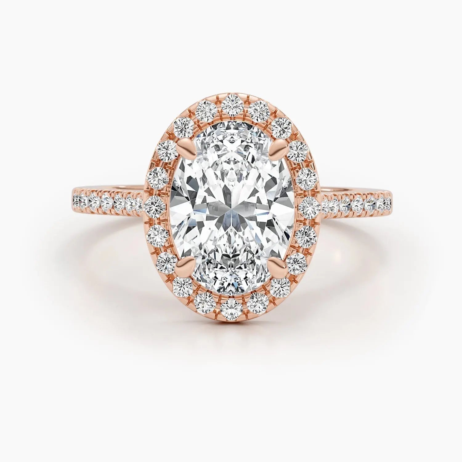 2.50 ct Oval D-VVS Halo Lab Grown Diamond Engagement Ring