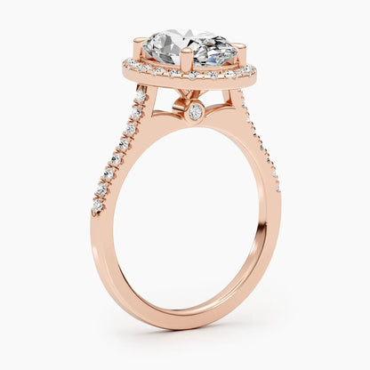 2.50 ct Oval D-VVS Halo Lab Grown Diamond Engagement Ring