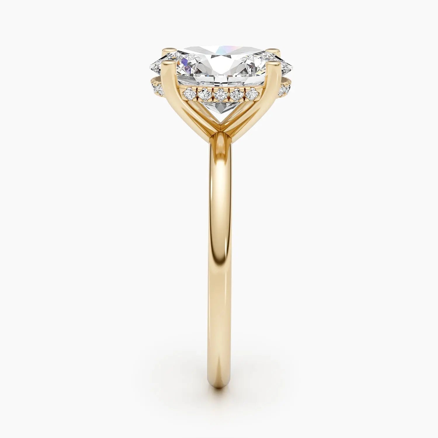 2.5 ct Oval D- VVS Hidden Halo Lab Grown Diamond Engagement Ring