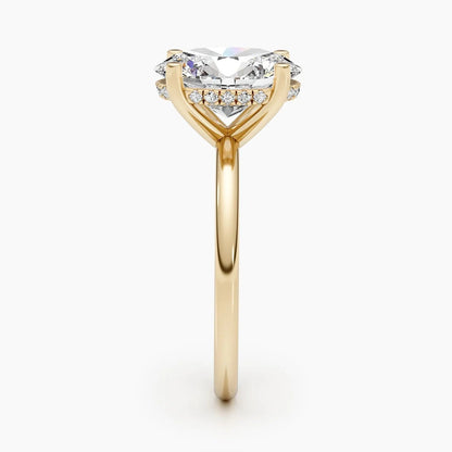 2.5 ct Oval D- VVS Hidden Halo Lab Grown Diamond Engagement Ring