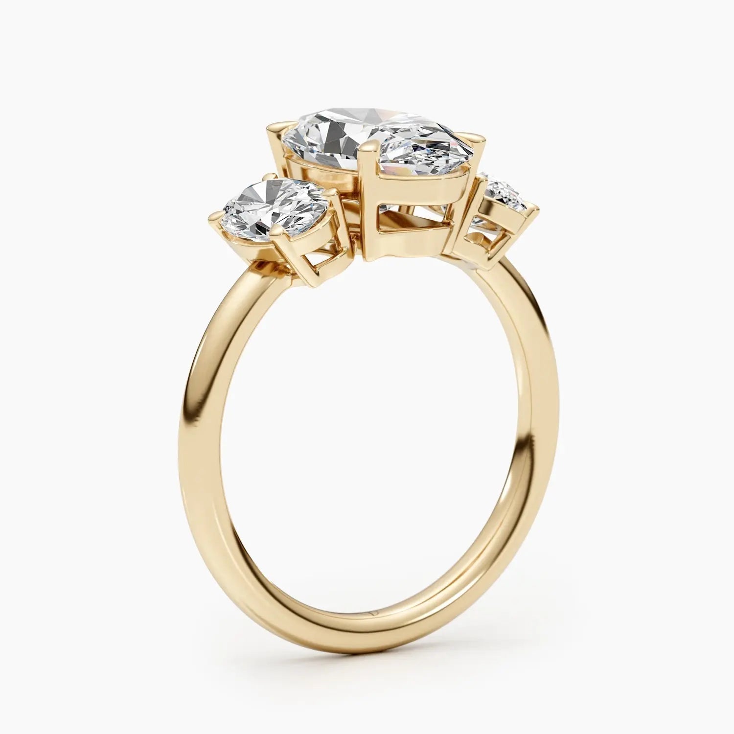 2.50 ct Oval D-VVS Three Stone Lab Grown Diamond Engagement Ring