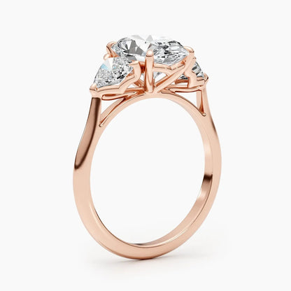 2.50 ct Oval D-VVS Three Stones Lab Grown Diamond Engagement Ring