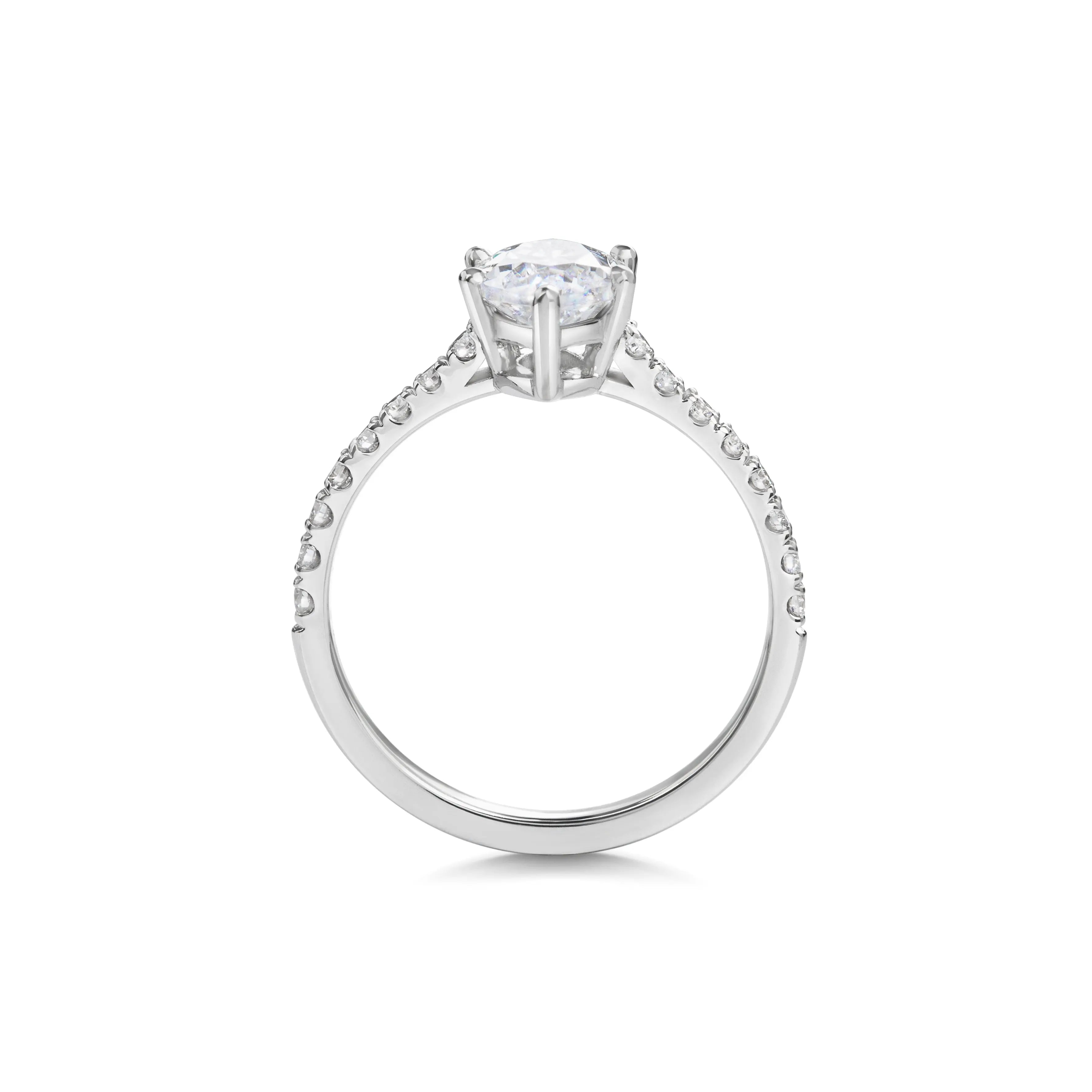 2.0 ct Marquise Cut Lab Grown Diamond Pave Engagement Ring