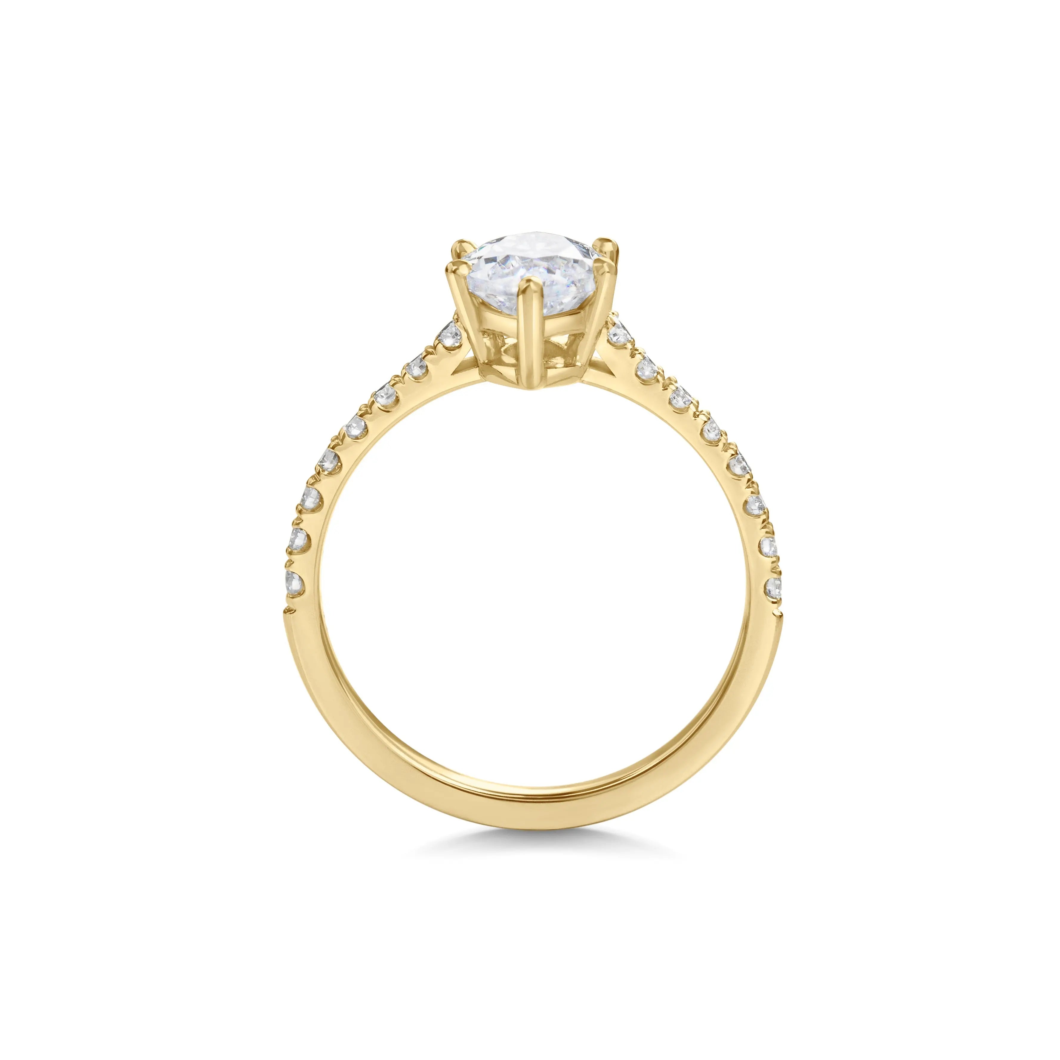 2.0 ct Marquise Cut Lab Grown Diamond Pave Engagement Ring