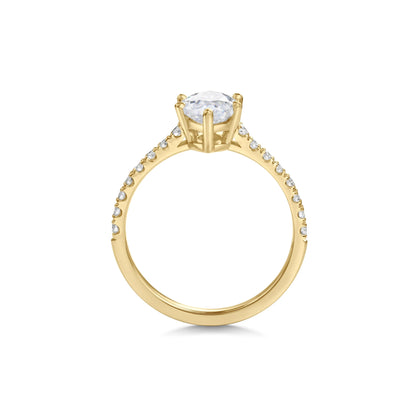 2.0 ct Marquise Cut Lab Grown Diamond Pave Engagement Ring