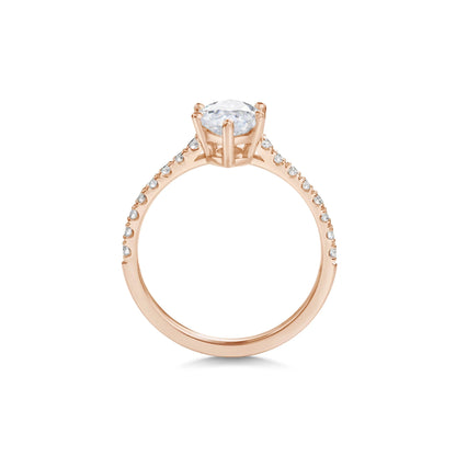 2.0 ct Marquise Cut Lab Grown Diamond Pave Engagement Ring