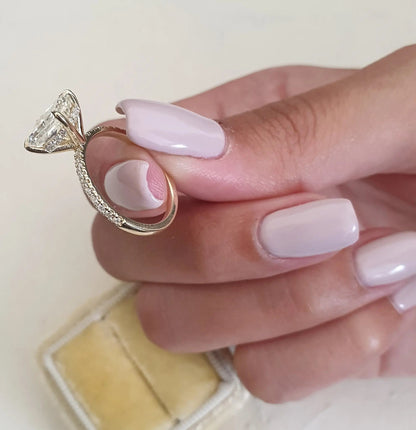 2.0 ct Radiant D-VVS Lab Grown Diamond Pave Engagement Ring