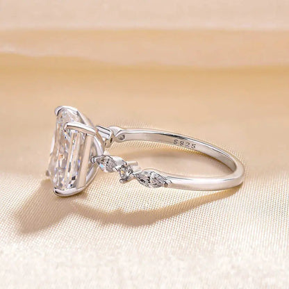 3.50 ct Radiant Pave D-VVS Lab Grown Diamond Engagement Ring