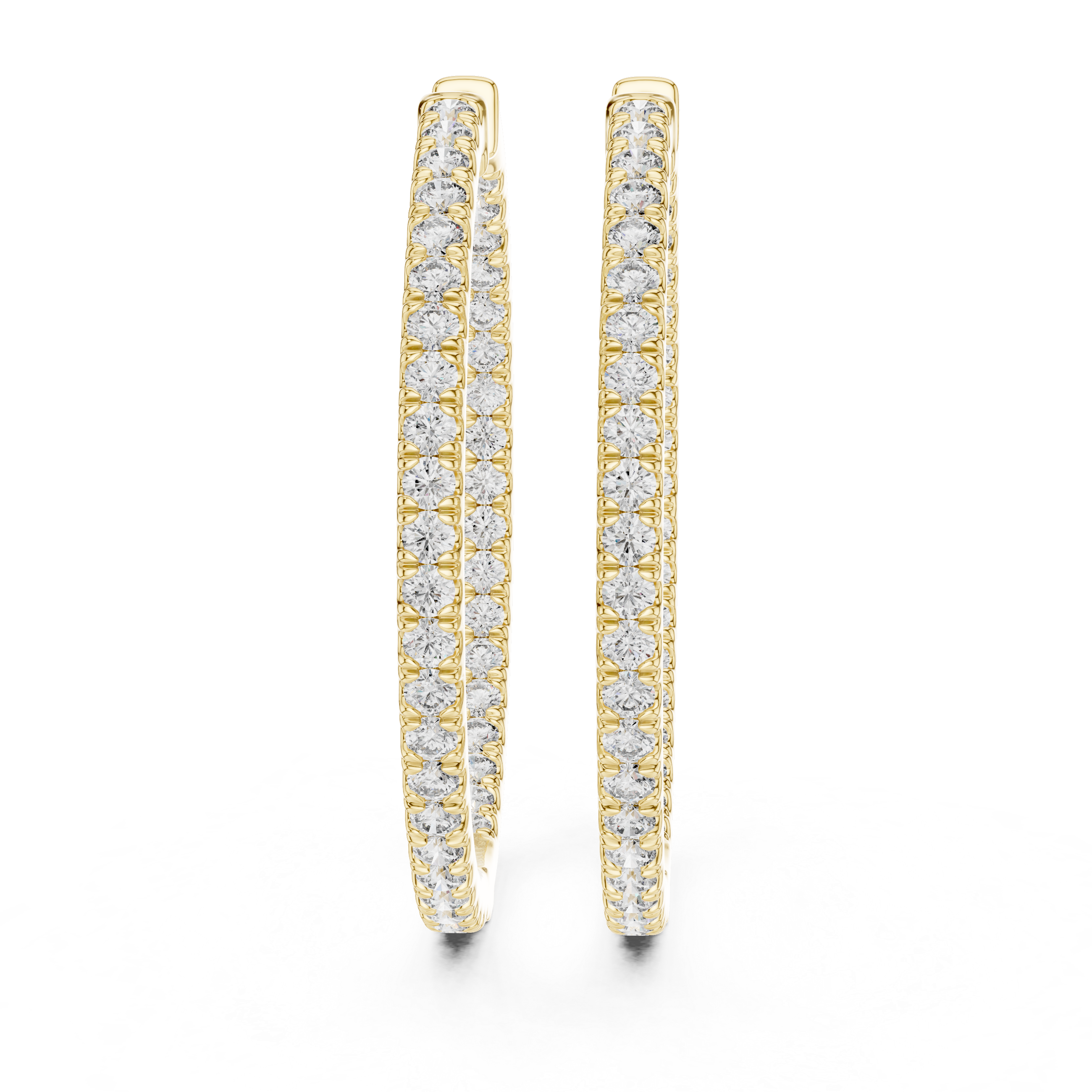 Fully Iced Moissanite VVS Diamond Round Women's Earrings