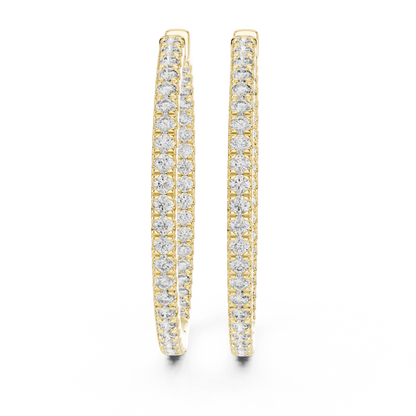 Fully Iced Moissanite VVS Diamond Round Women's Earrings