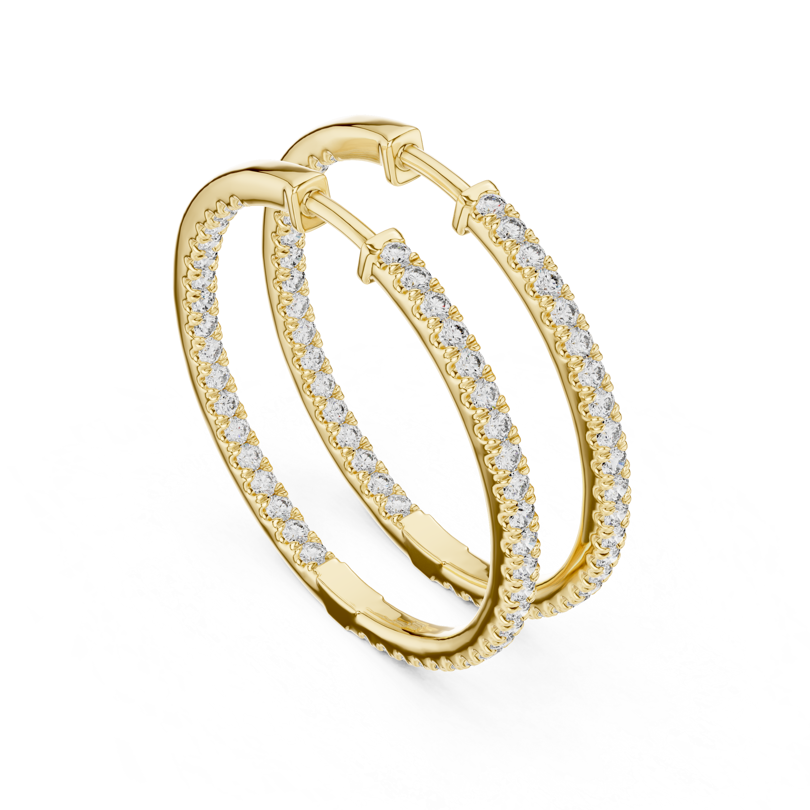 Fully Iced Moissanite VVS Diamond Round Women's Earrings