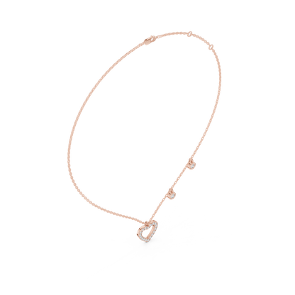 Delicate Heart-Shaped Round-Cut Lab-Grown Diamond Love Symbol Pendant