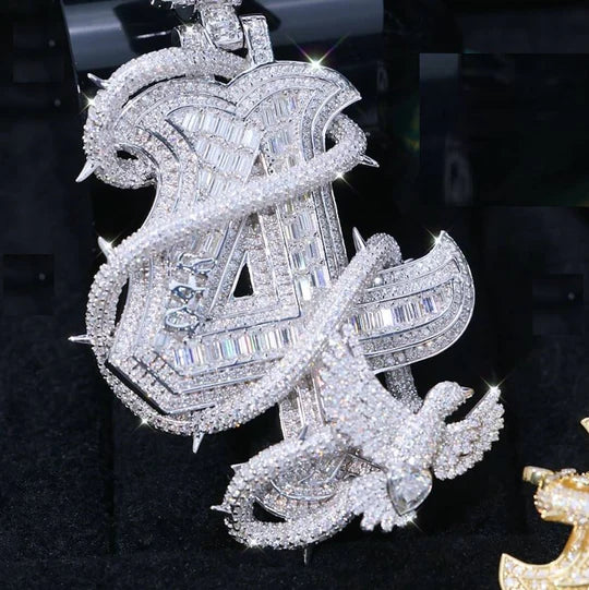Custom Luxury Iced Out Snack Wrapped Font Moissanite Diamond Pendant