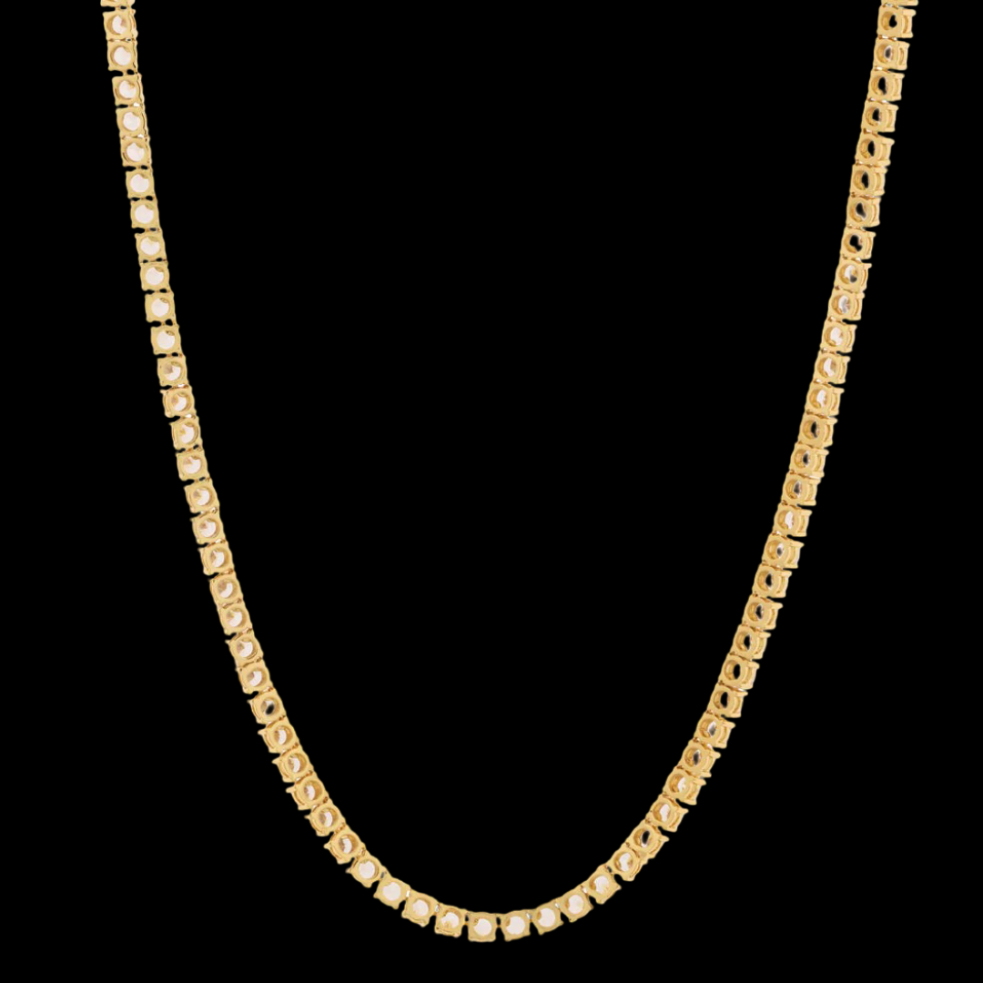 Trending Tennis 1 CT Round Cut Moissanite VVS Diamond Luxury Chain