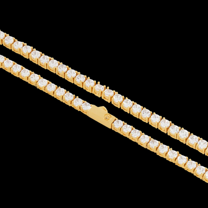 Trending Tennis 1 CT Round Cut Moissanite VVS Diamond Luxury Chain