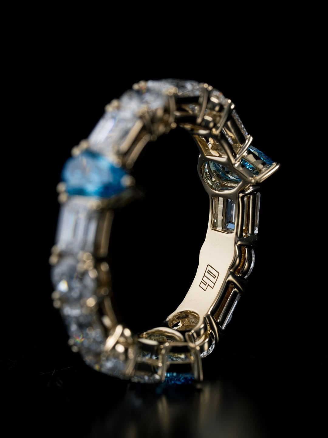 Moissanite VVS Diamond Mixed Diamond Blue Stone Tennis Luxury Chain