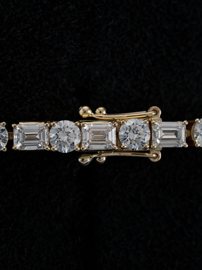 Moissanite VVS Diamond Mixed Diamond Blue Stone Tennis Luxury Chain