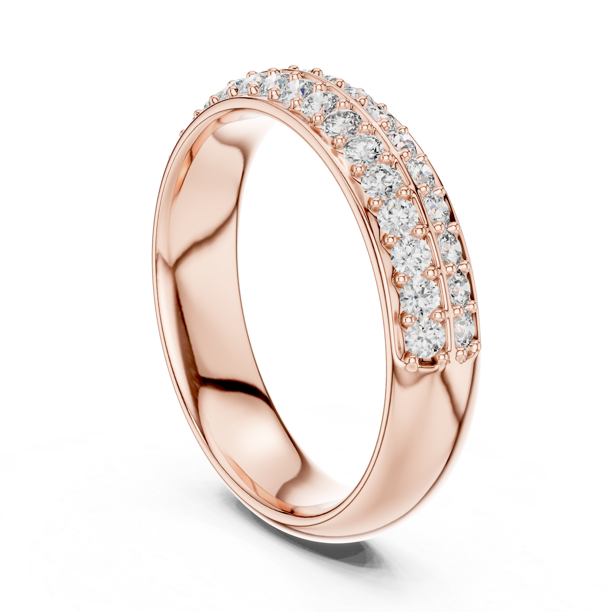 Round Cut Lab Grown Diamond Simple Band Unisex Ring