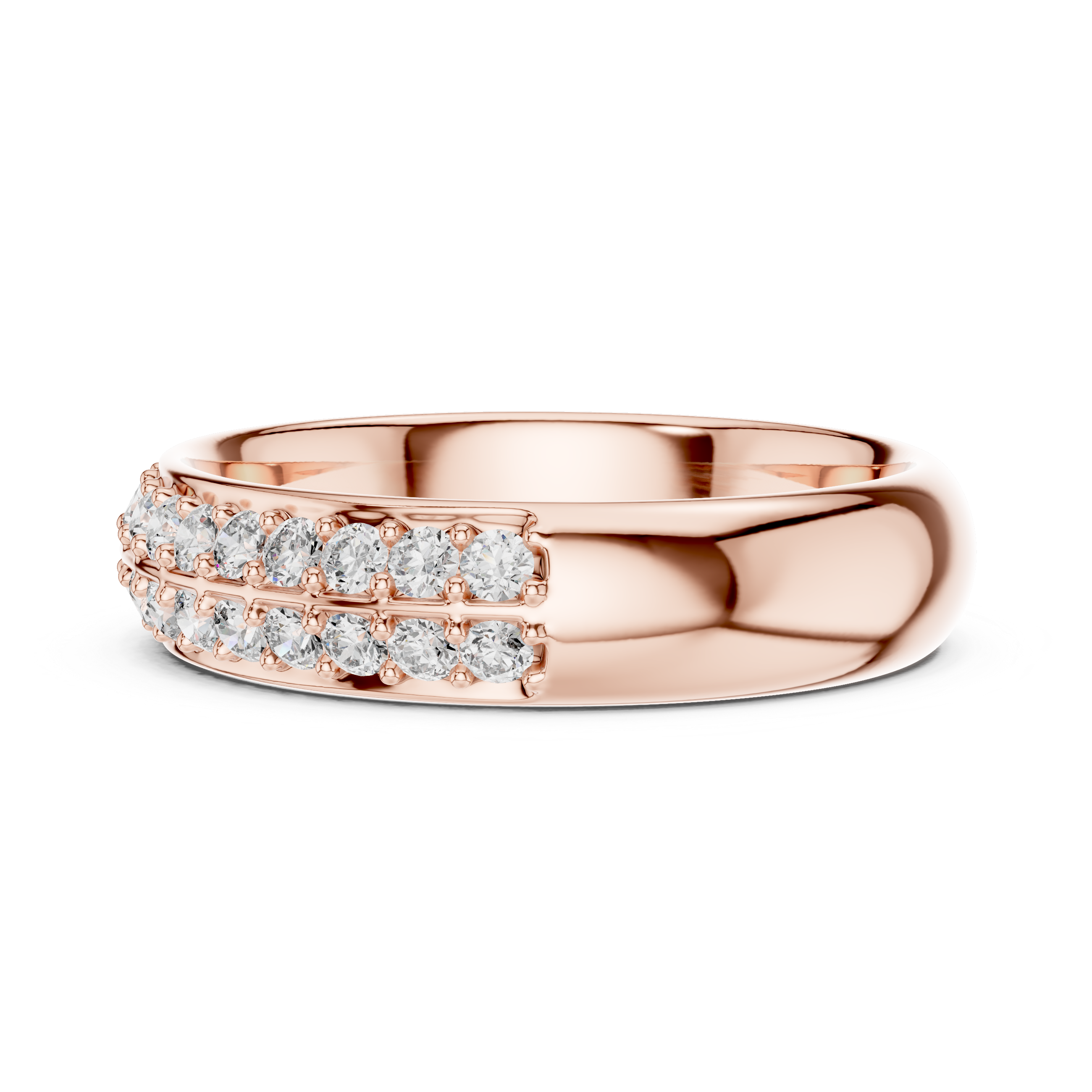 Round Cut Lab Grown Diamond Simple Band Unisex Ring