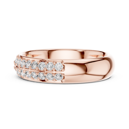 Round Cut Lab Grown Diamond Simple Band Unisex Ring