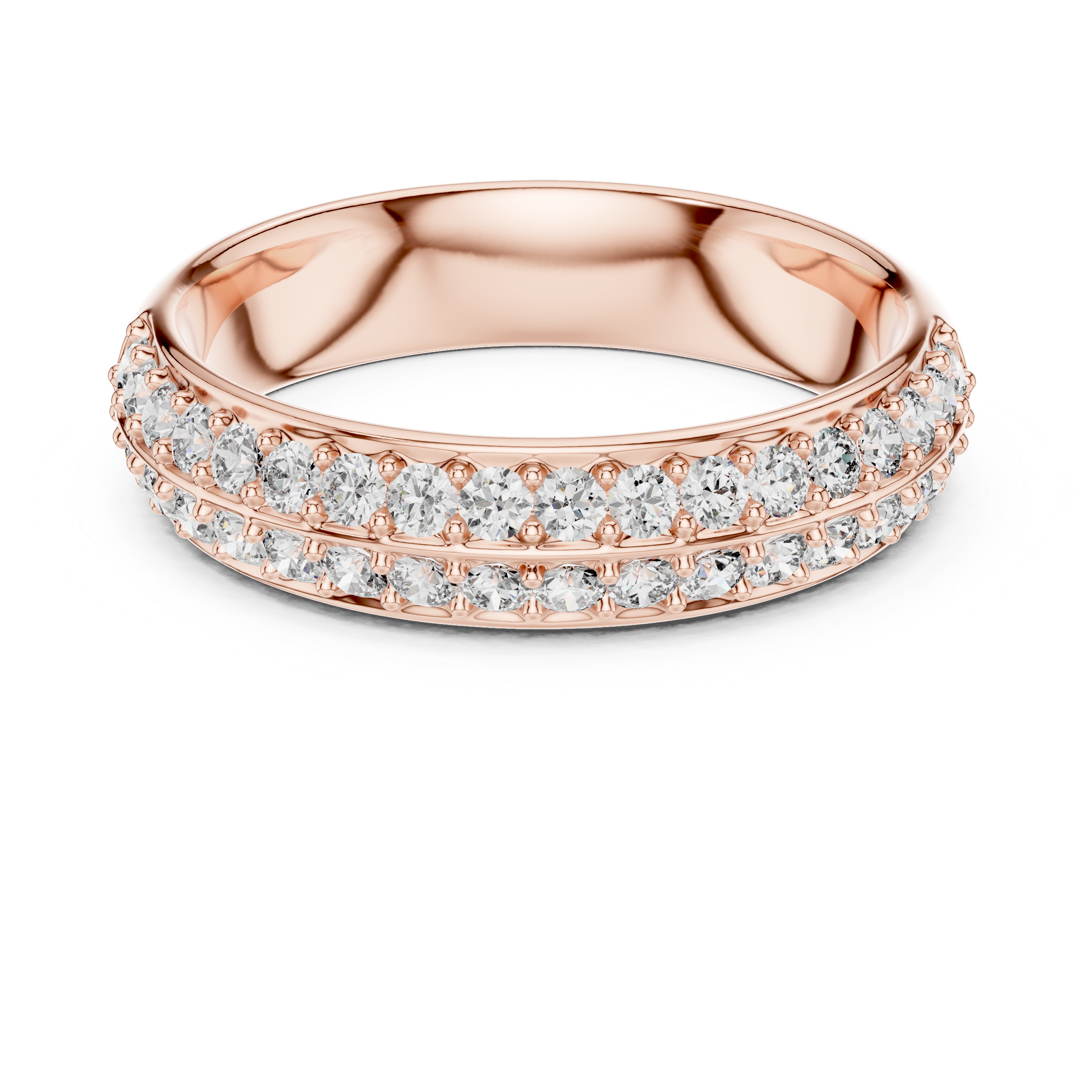 Round Cut Lab Grown Diamond Simple Band Unisex Ring