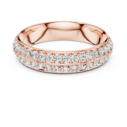 Round Cut Lab Grown Diamond Simple Band Unisex Ring