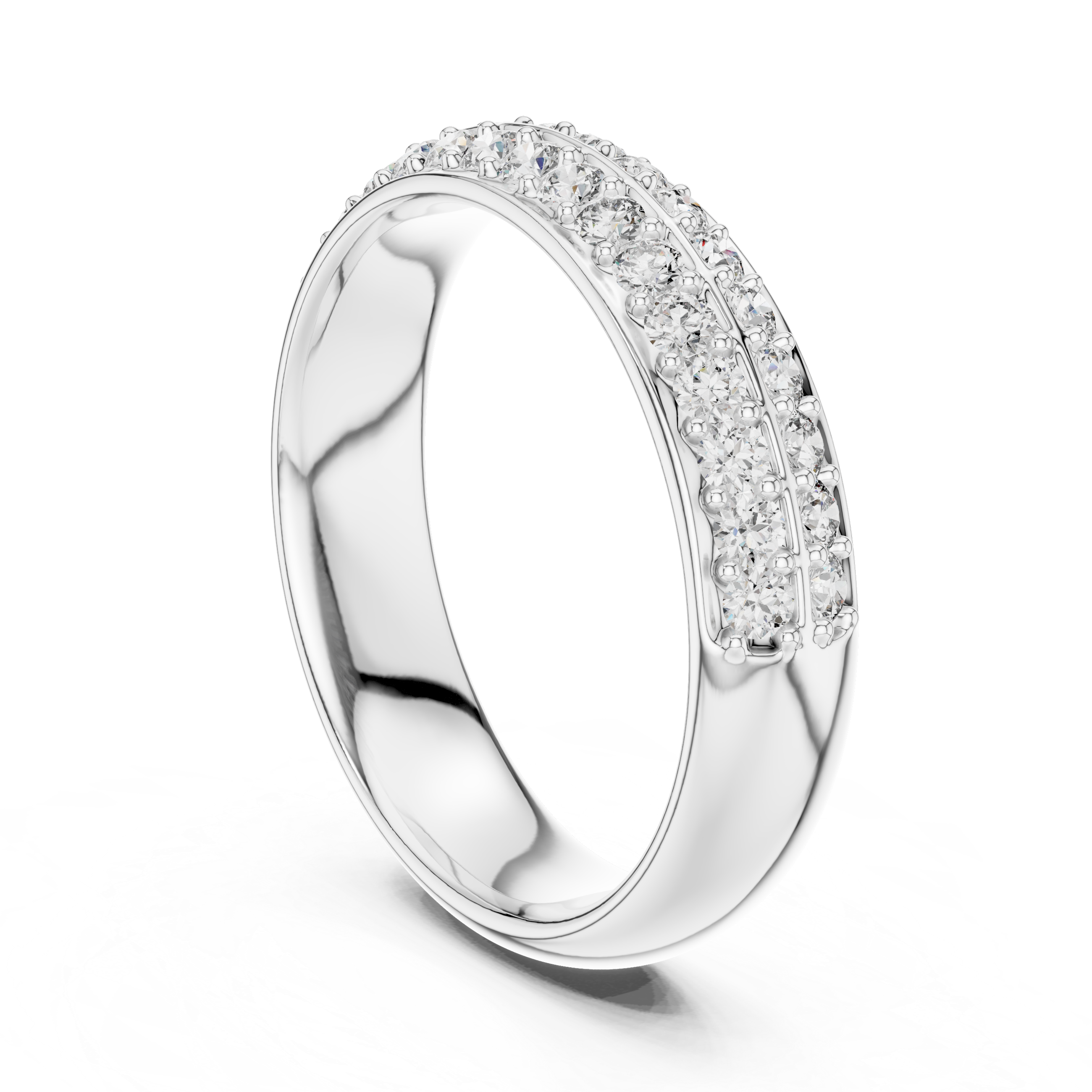 Round Cut Lab Grown Diamond Simple Band Unisex Ring