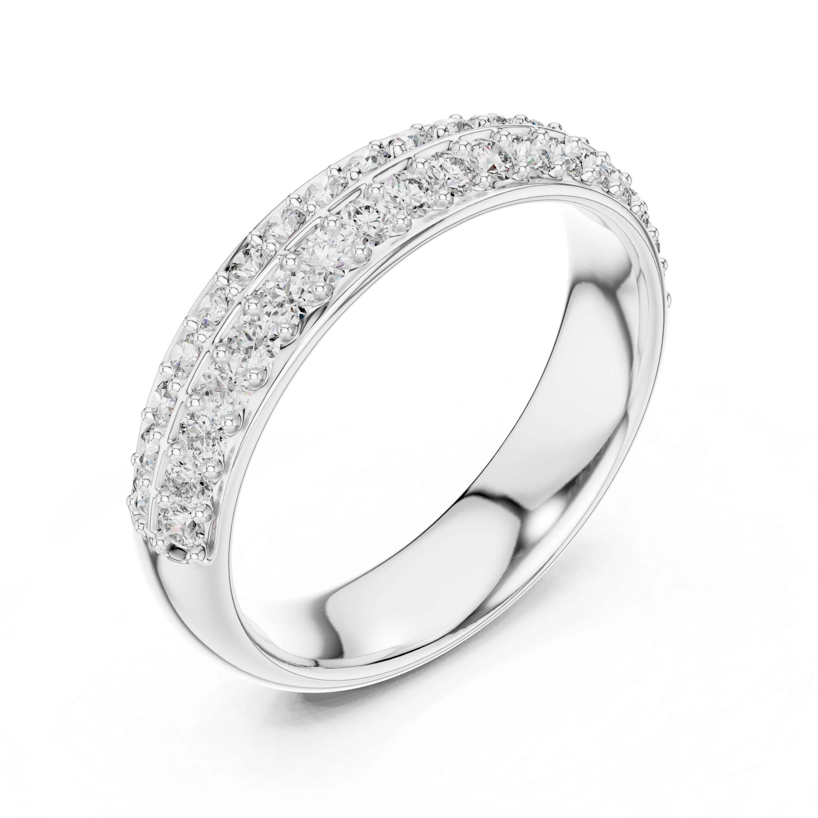 Round Cut Lab Grown Diamond Simple Band Unisex Ring