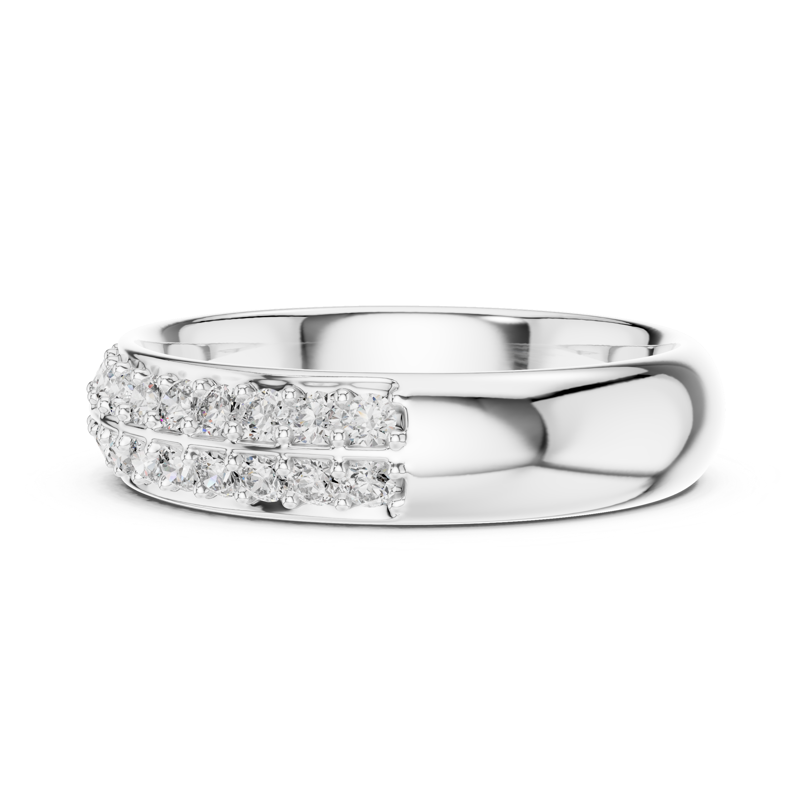 Round Cut Lab Grown Diamond Simple Band Unisex Ring