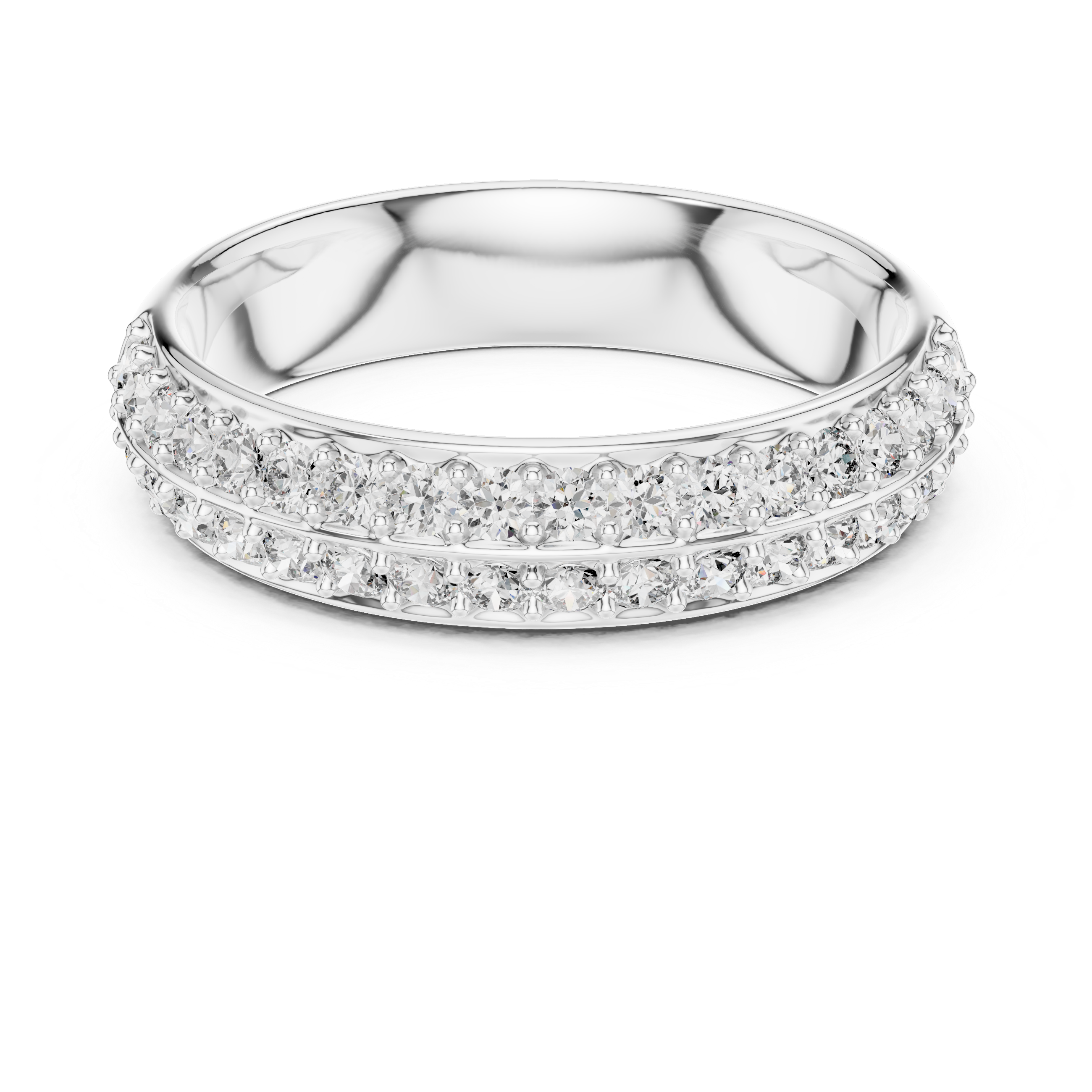 Round Cut Lab Grown Diamond Simple Band Unisex Ring