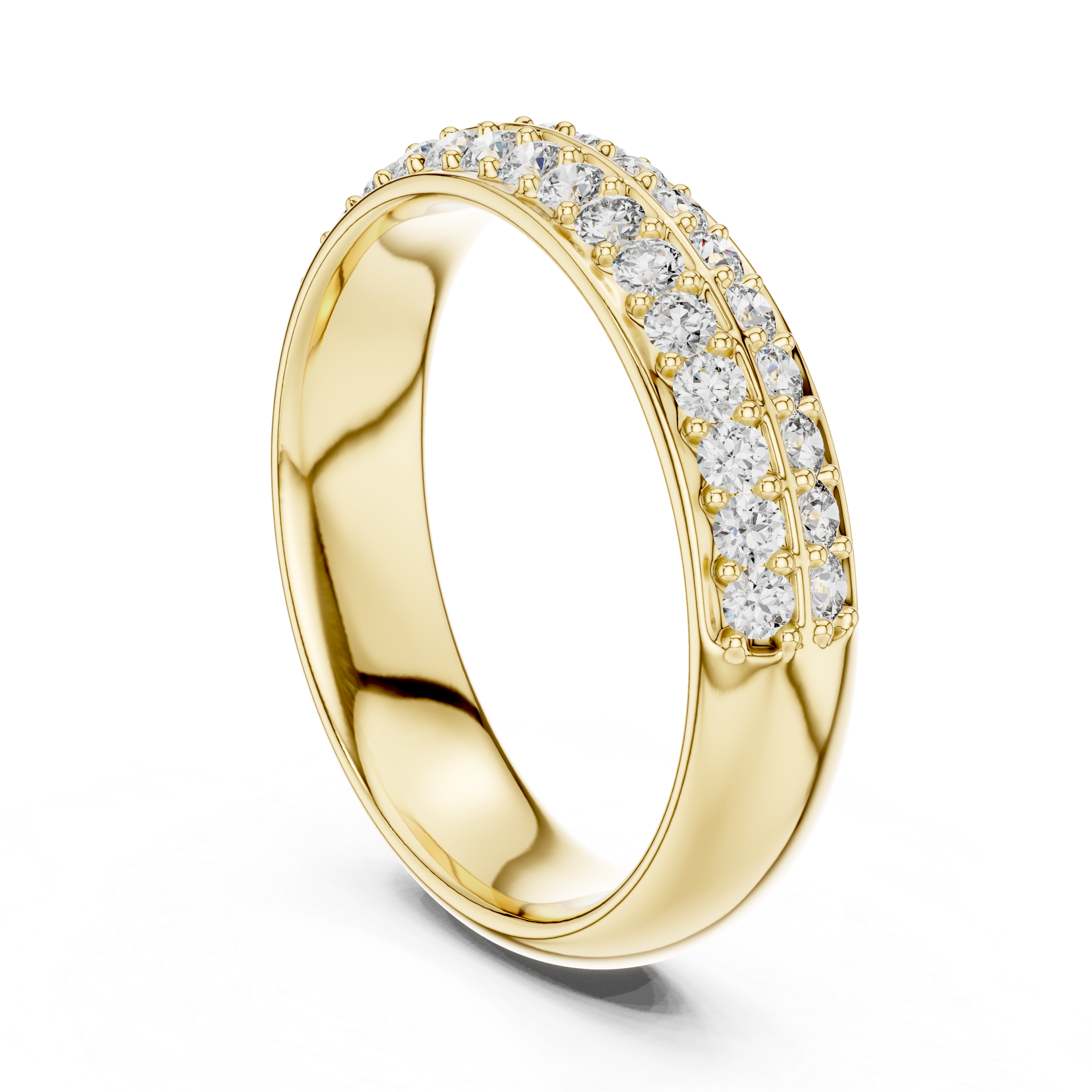 Round Cut Lab Grown Diamond Simple Band Unisex Ring