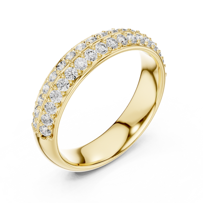 Round Cut Lab Grown Diamond Simple Band Unisex Ring