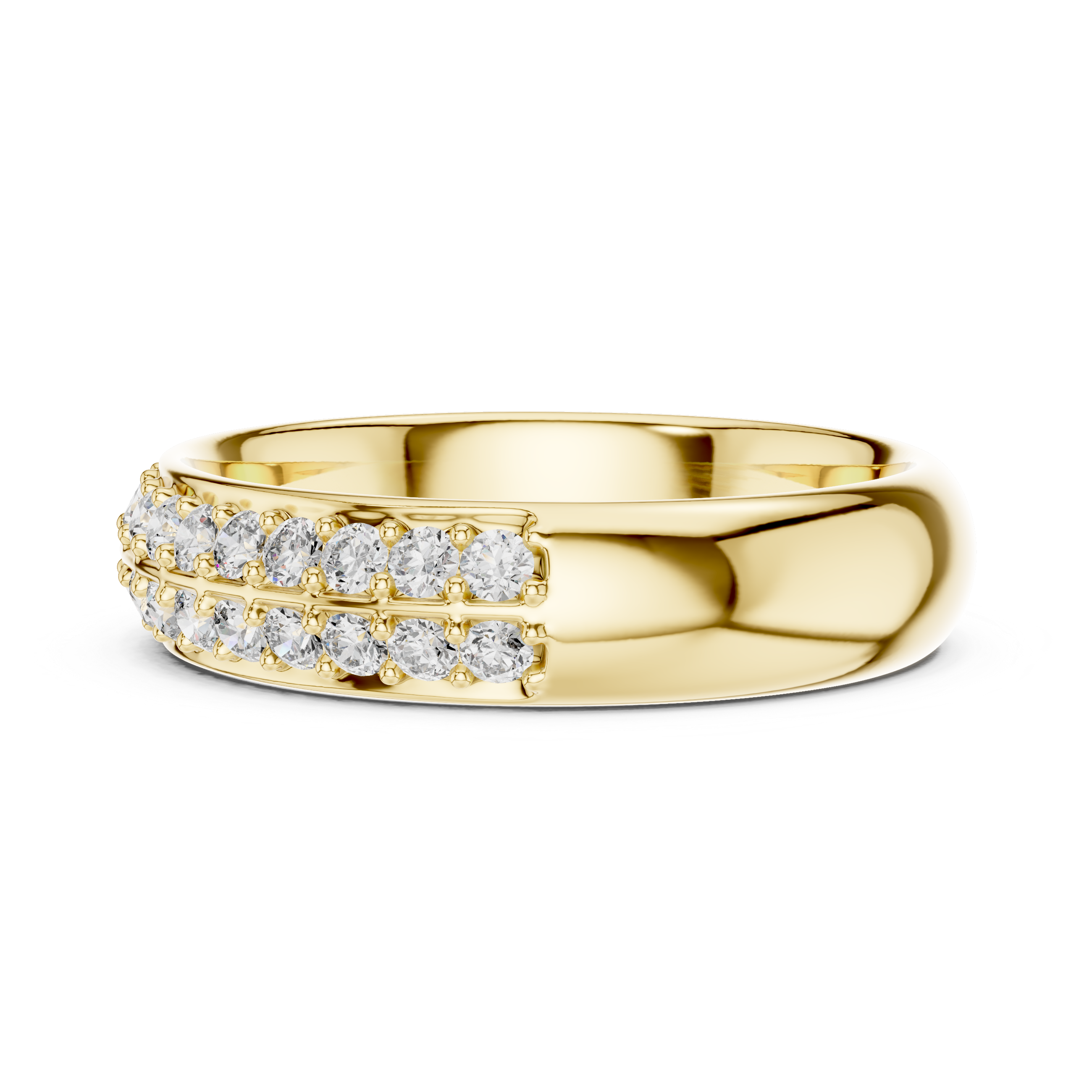 Round Cut Lab Grown Diamond Simple Band Unisex Ring