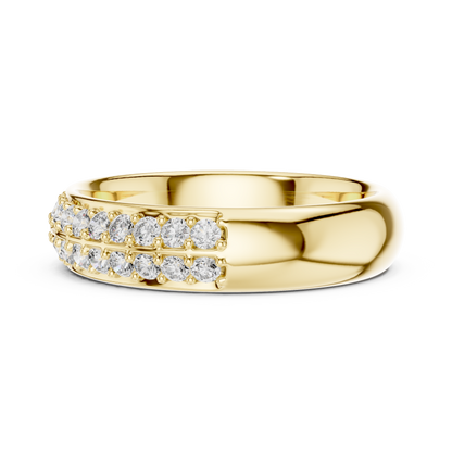 Round Cut Lab Grown Diamond Simple Band Unisex Ring