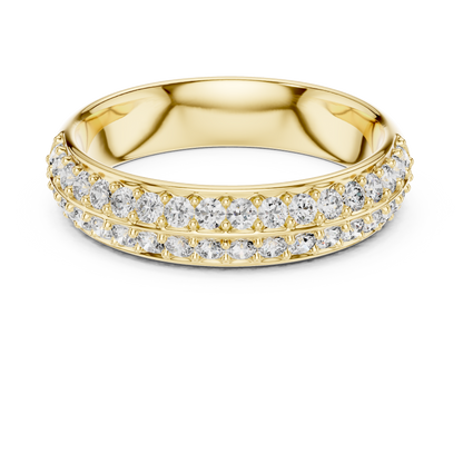 Round Cut Lab Grown Diamond Simple Band Unisex Ring